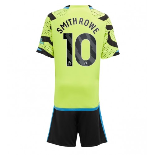 Otroški Nogometni dresi Arsenal Emile Smith Rowe #10 Gostujoči 2023-24 Kratek Rokav (+ Kratke hlače)
